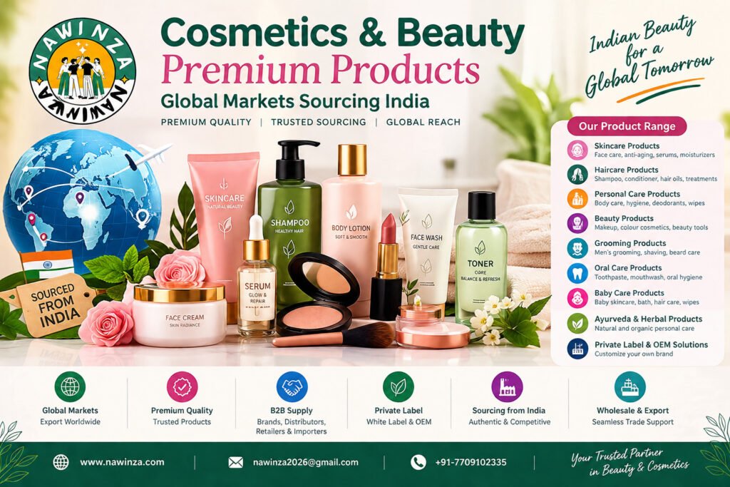 cosmetics & beauty premium products global markets sourcing india