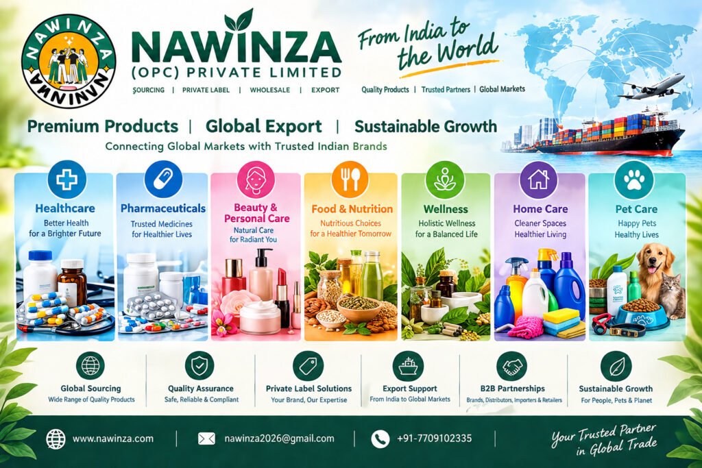 healthcare pharmaceuticals beauty personal care food nutrition wellness home care pet care global product export