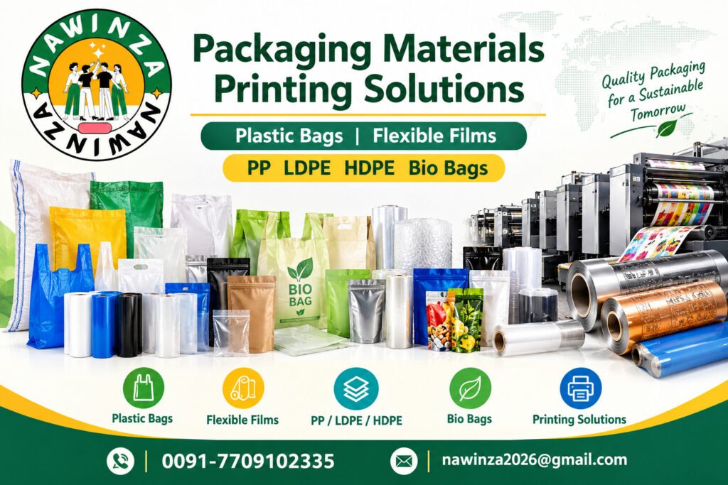 packaging materials printing solutions plastic bags flexible films pp ldpe hdpe bio bags​